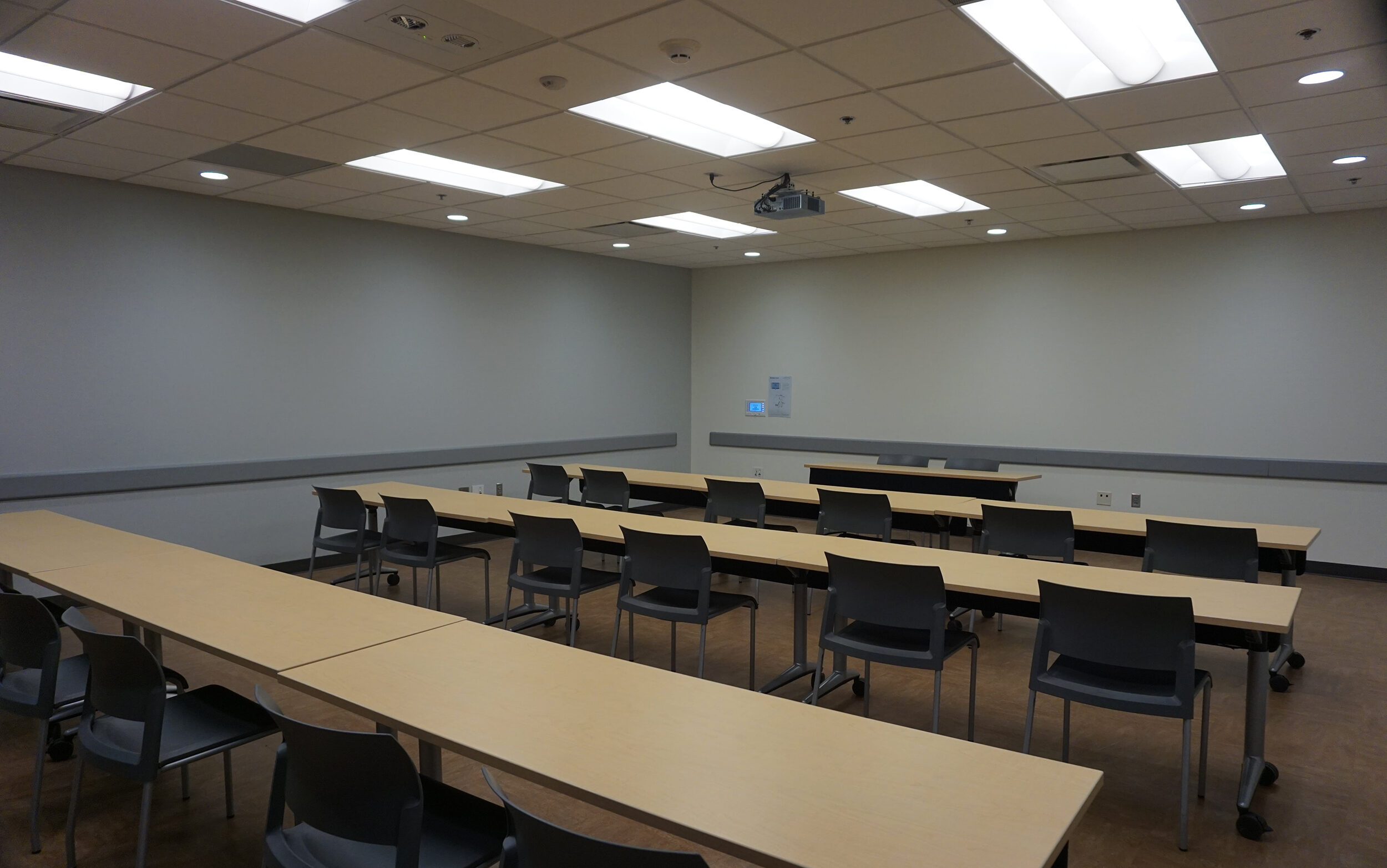 Photo of Classroom style setup for capacity of 18.