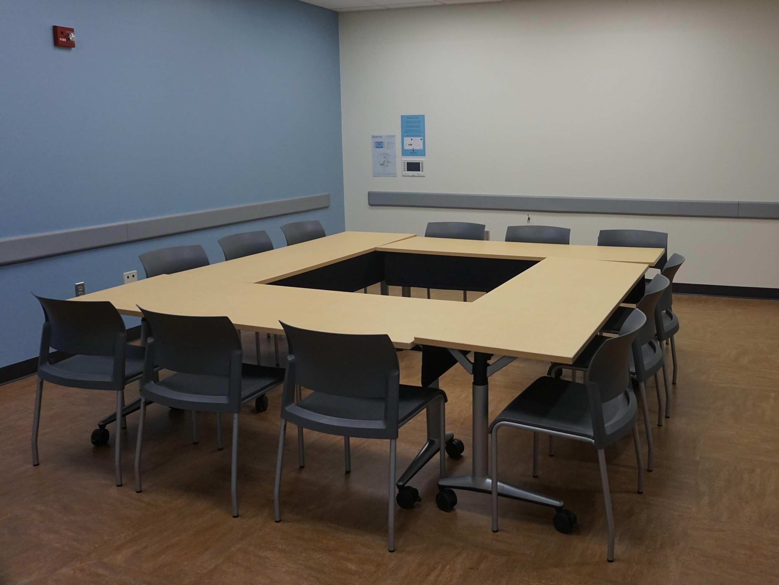 Photo of Closed Conference style setup for capacity of 12.