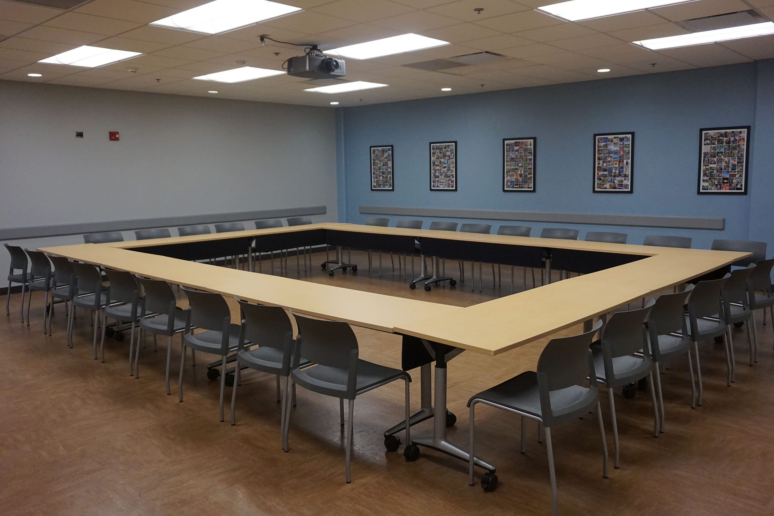 Photo of Closed Conference style setup for capacity of 30.