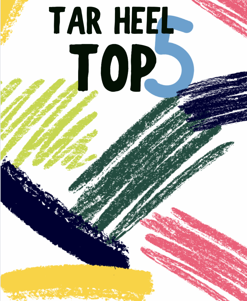 Tar Heel Top Five graphic