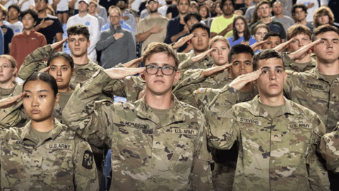 Military students at Carolina